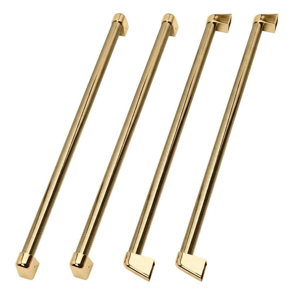 Autograph Edition 36 in. Freestanding French Door Refrigerator Helix Handles (Set of 4) in Polished Gold price history on PriceWatchPro