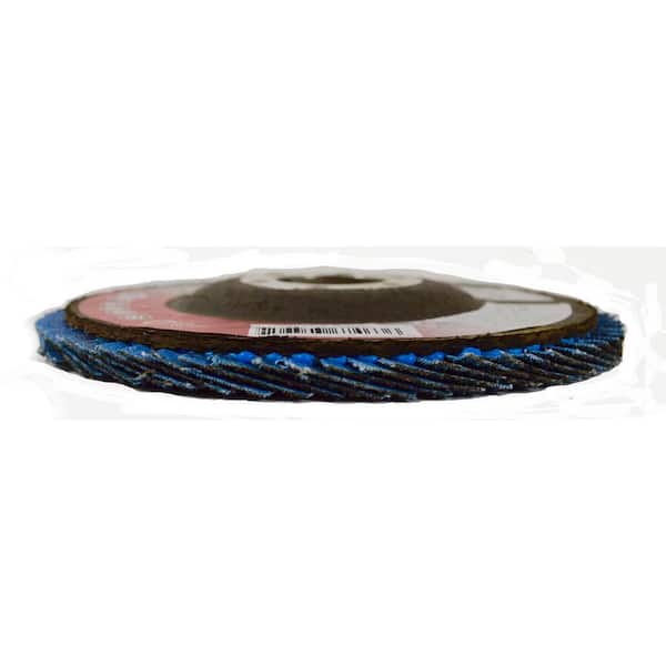 115mm 4.5 inch Abracs Flap discs Blue Zirconium 80 Grit Medium x 5 pack