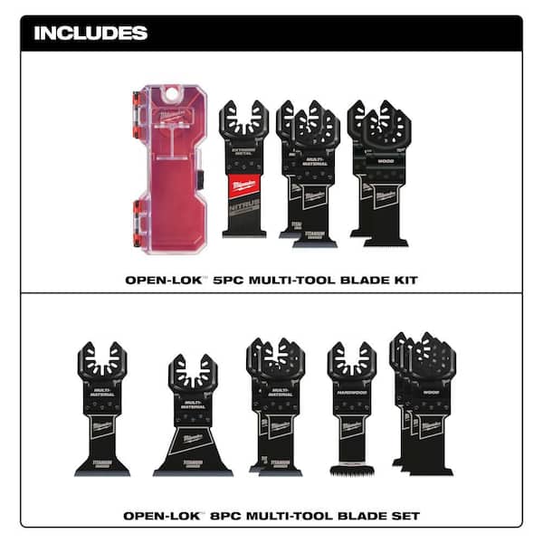 5PC OMT w/ 1 NITRUS Oscillating Multi-Tool Blade Kit (8-Piece)