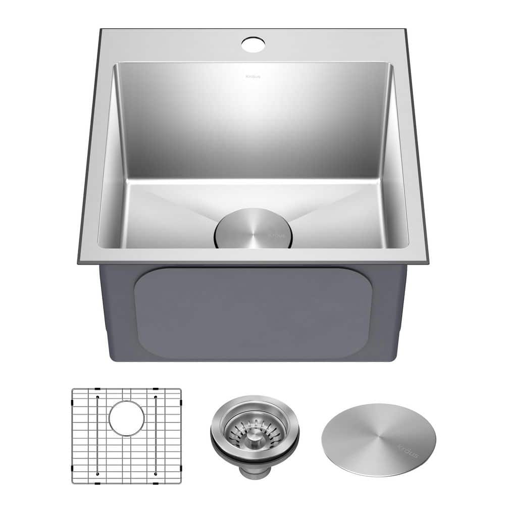 Standart PRO 18 in. Drop-In Single Bowl 16 Gauge Stainless Steel Kitchen Sink with Accessories price history on PriceWatchPro
