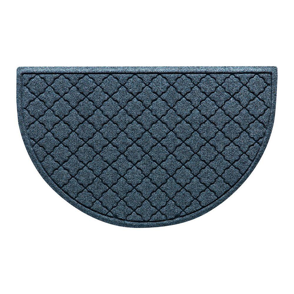 Waterhog Cordova 24 in. x 39 in. Half Round PET Polyester Indoor Outdoor Door Mat Navy price history on PriceWatchPro