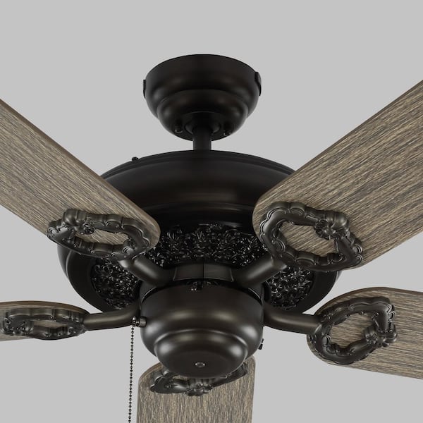 Indoor Aged Pewter Ceiling Fan With, Ceiling Fan With Gray Blades