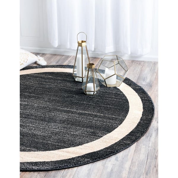 Del Mar Maria Black 8' 0 x 8' 0 Round Rug