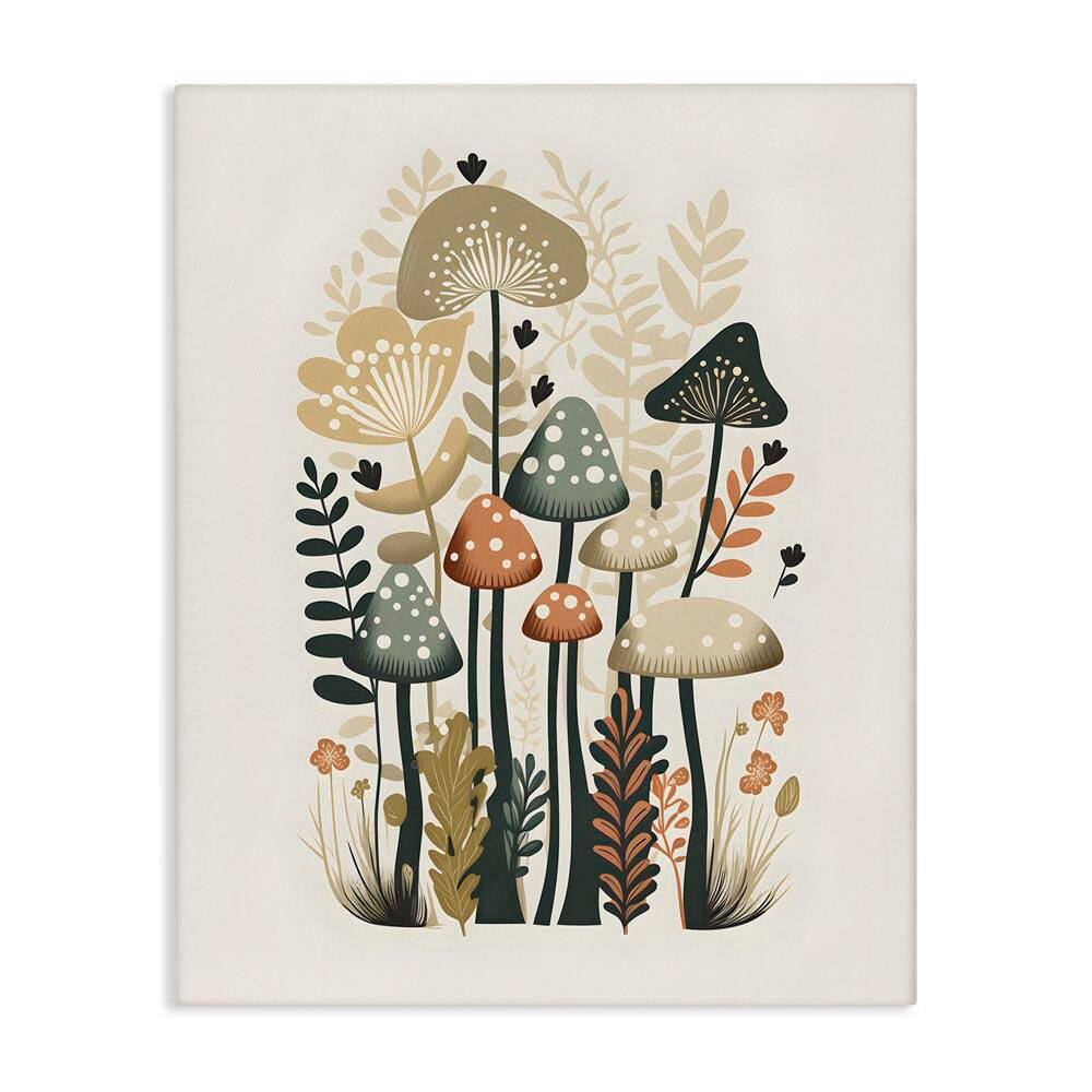 Whimsical Mushroom Botanicals by Petals Prints Design Unframed Graphic Art Print Nature 36 in. x 48 in. price history on PriceWatchPro