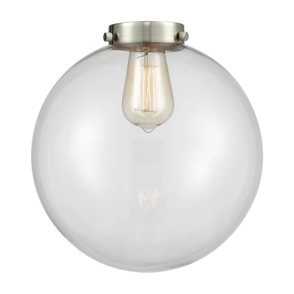 Edison Mini Globe Pendant Light in Matte Black with Clear Shade