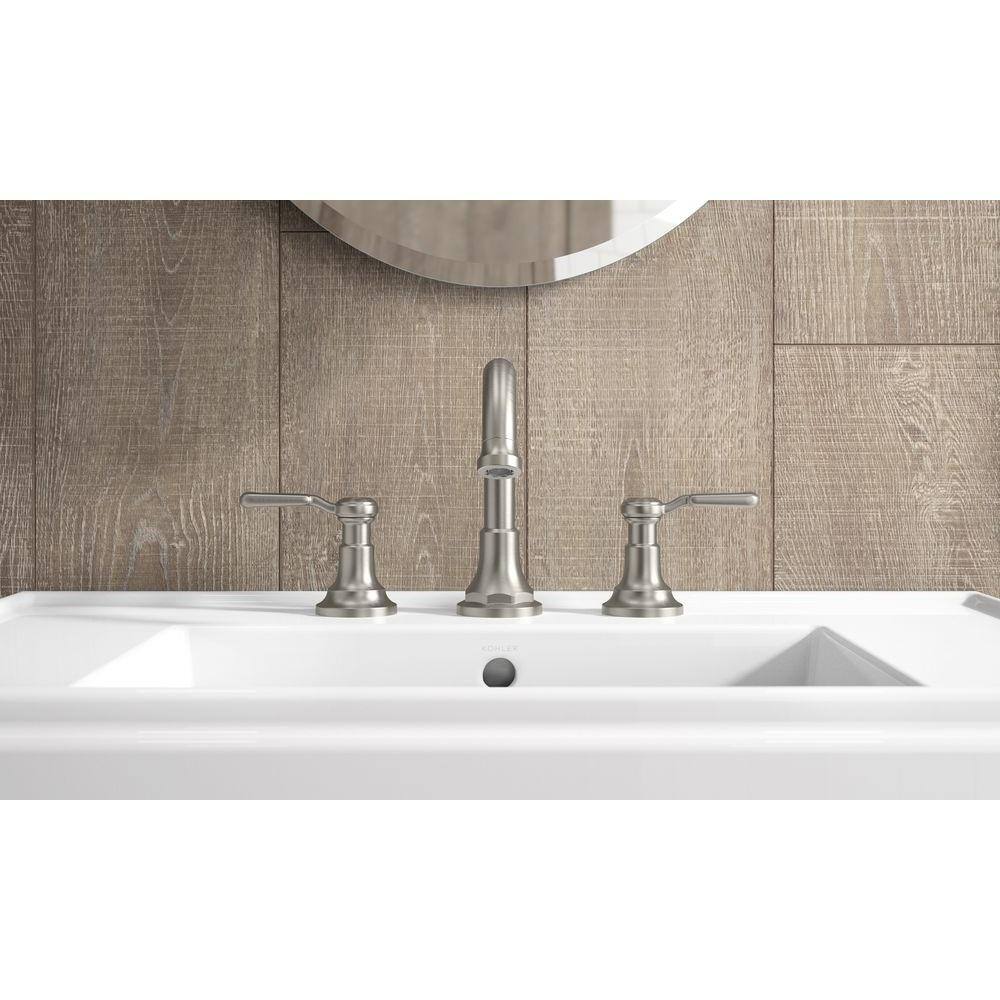 Vibrant Brushed Nickel 8" Widespread Bathroom Faucet