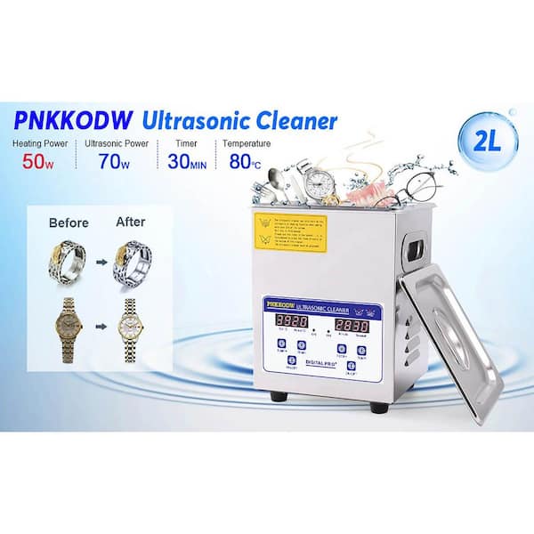  Ultrasonic Jewelry Cleaner Kit - New Premium Cleaning Machine  and Liquid Cleaner Solution Concentrate - Digital Sonic Cleanser for  Watchbands Jewelry, Silver and More : Industrial & Scientific