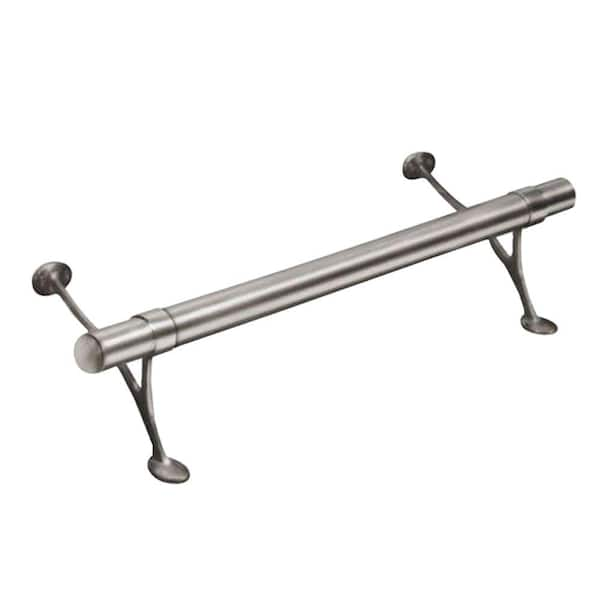 Lido Designs 2 ft. Satin Brushed Solid Stainless Steel Bar Foot Rail Kit