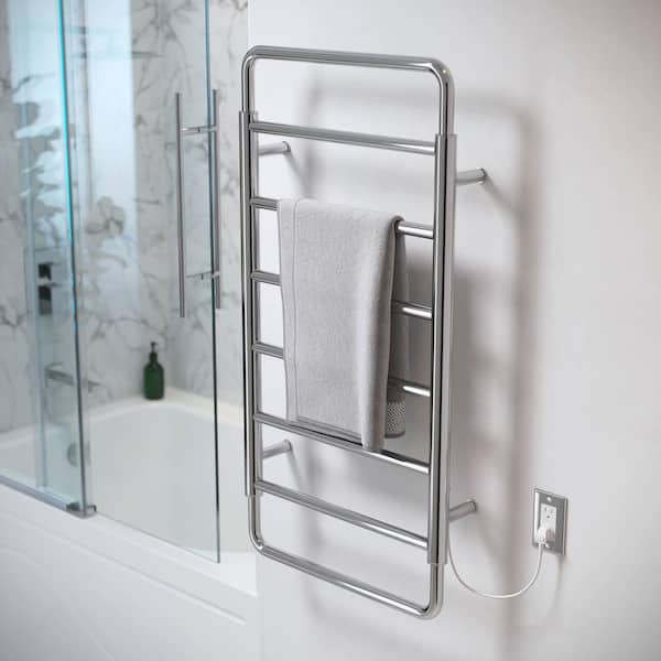 Ivy 8-Bar Electric Towel Warmer in Chrome