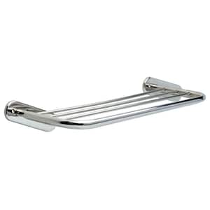 Align-Lock 24 in. Towel Shelf with Towel Bar in Bright Stainless