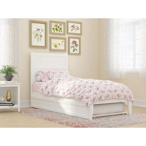 NoHo White Twin Extra Long Bed with Twin Extra Long Trundle