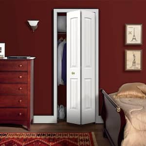 24 in. x 80 in. Santa Fe White Painted Smooth Molded Composite Closet Bi-fold Door