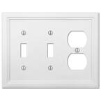 Elly 3 Gang 2-Toggle and 1-Duplex Composite Wall Plate - White