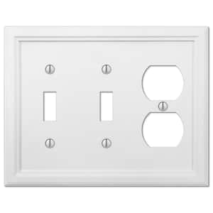 Elly 3 Gang 2-Toggle and 1-Duplex Composite Wall Plate - White