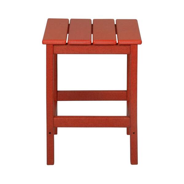 WESTIN OUTDOOR MASON Red Poly Outdoor Adirondack Side Table 2001CSRD