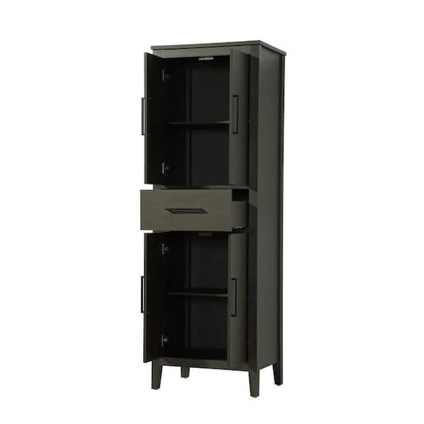 TIMELESS HOME 24 in. W x 18 in. D x 72 in. H Mocha Brown