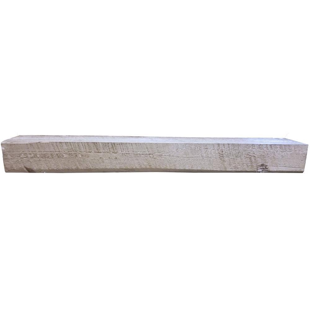 Solid Spruce Rough-Hewn Mantel 48 in. x 8 in. x 5 in. Fireplace Shelf
