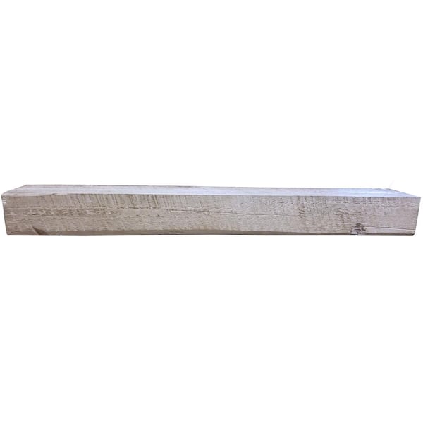 Unbranded Solid Spruce Rough-Hewn Mantel 48 in. x 8 in. x 5 in. Fireplace Shelf