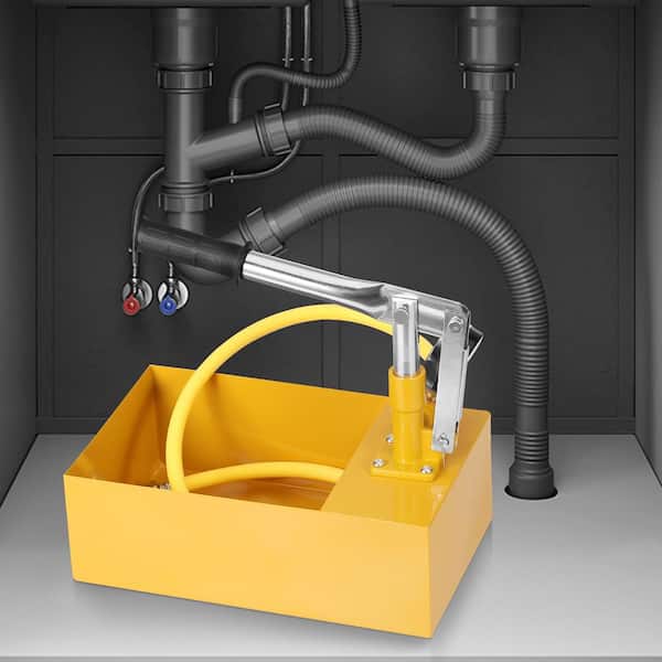 1 in. 1.4 gal. Hydrostatic Test Pump Aluminum 362 PSI Single Valve Manual Water Pressure Test Kit with Gauge Water Tank