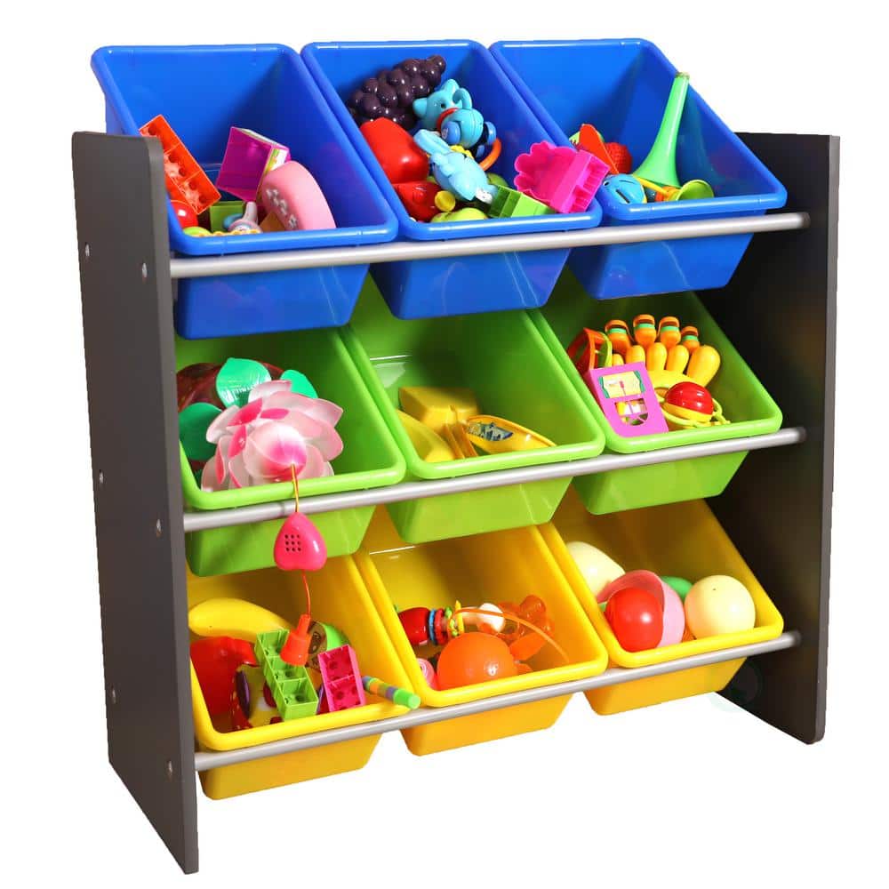 SESSLIFE 3-Tier Toddler Toy Storage Organizer, Toy Bin Organizer