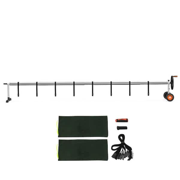 SKYSHALO Solar Cover Reel 22 ft., Aluminum Pool Cover Reel for Inground Swimming Pools, Cover Reel Set with Sandbags & Wheels