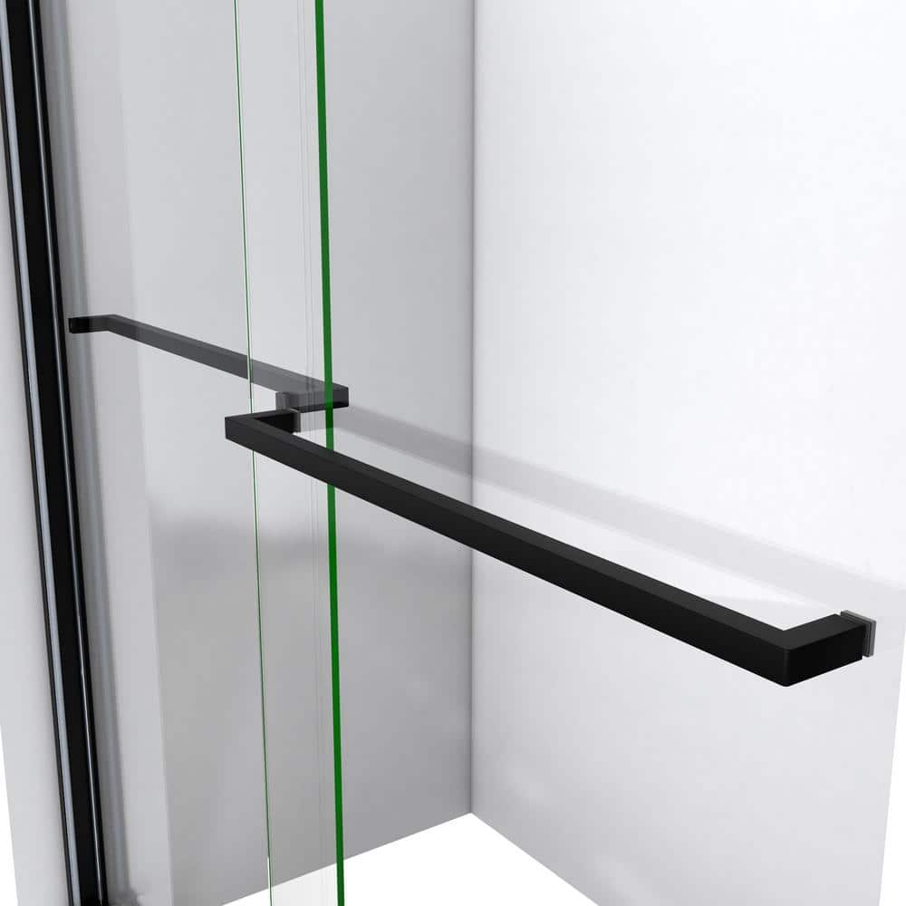 Sapphire 56-60" Matte Black Frameless Sliding Shower Door