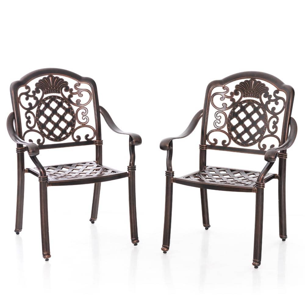 Cast Aluminum Outdoor Dining Chair Set of 2 price history on PriceWatchPro