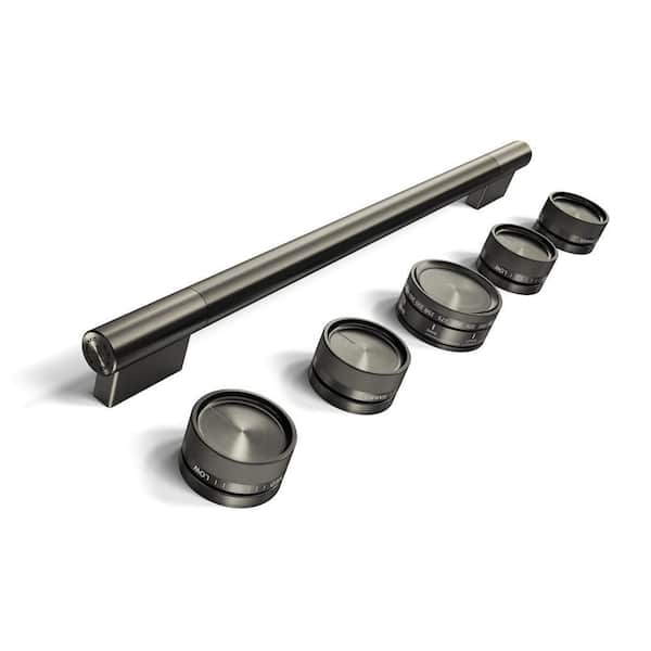 Black Ore Commercial-Style Gas Range Handle and Knob Hardware Accessory Kit 1-pack