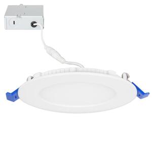 4 in. Round 5000K Daylight New Construction IC Rated Canless Recessed Integrated LED Kit