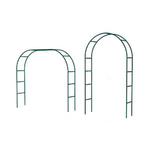 Steel Garden Arch, 7'8" High x 4'5" Wide, Garden Arbor for Various Climbing Plant, Outdoor Garden Lawn Backyard