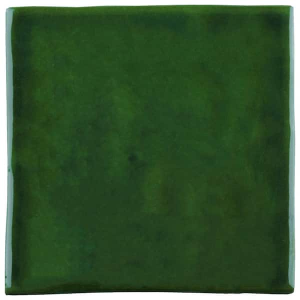 Merola Tile Viva Antic Verde 4 in. x 4 in. Ceramic Wall Take Home Tile Sample