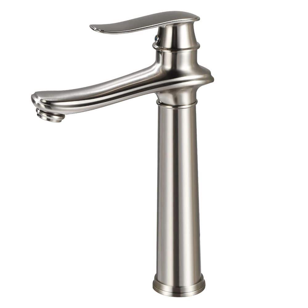 Single Handle Single Hole Bathroom Vessel Sink Faucet, Waterfall Bathroom Sink Faucet in Brushed Nickel price history on PriceWatchPro