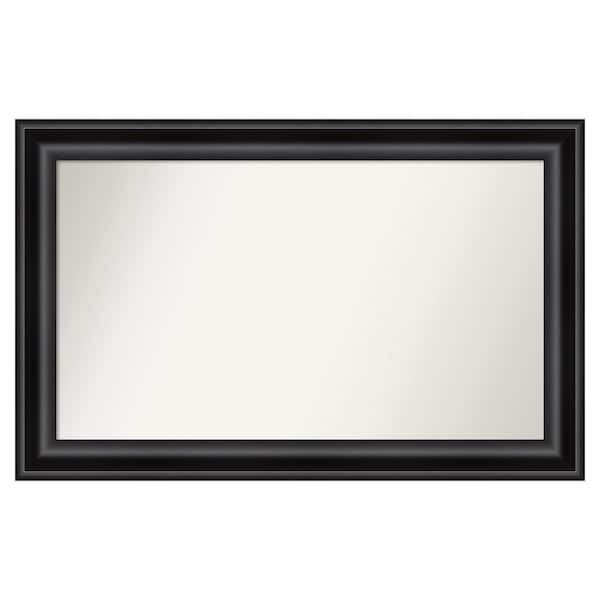 Amanti Art Grand Black 43.75 in. W x 27.75 in. H Custom Non-Beveled Recycled Polystyrene Framed Bathroom Vanity Wall Mirror