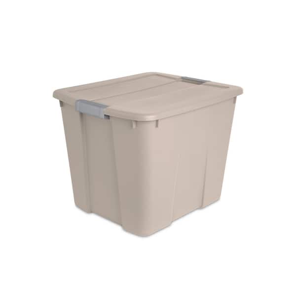 20 Gal. Plastic Durable Storage Bin with Lid in White (1-Pack) - Yahoo  Shopping