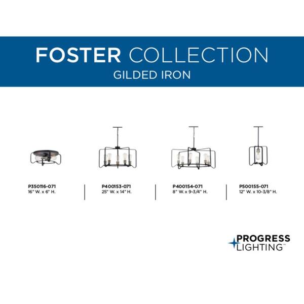 Progress Lighting Foster 5-Light Black Farmhouse Chandelier