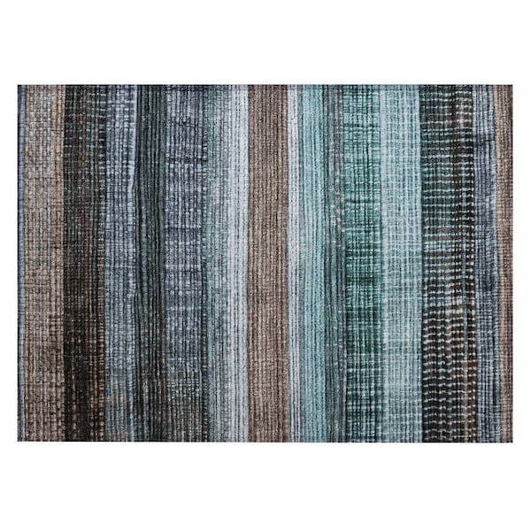 Chantille Machine Washable Indoor/Outdoor Abstract ACN1873 Teal 2 ft. x 3 ft. Accent Rug
