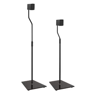Black Glass Speaker Floor Stand (Set of 2)