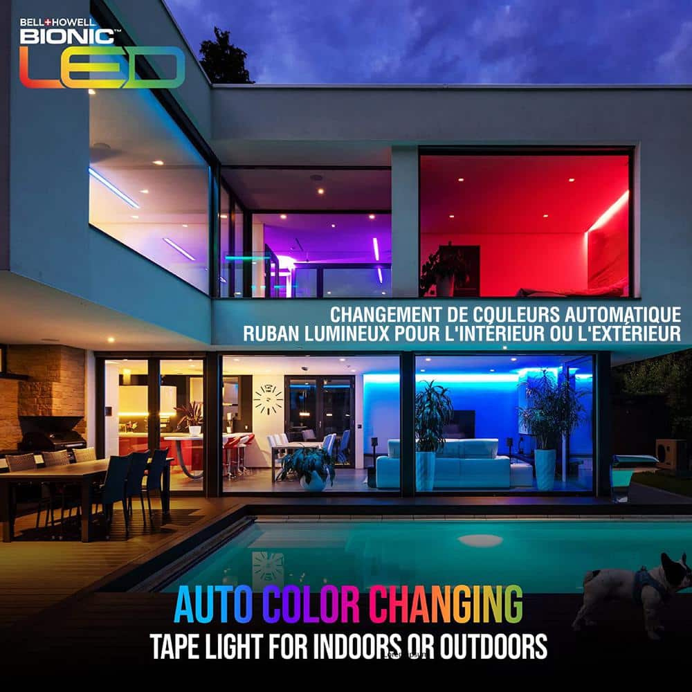 12ft Color-Changing LED Tape Light with Remote Control