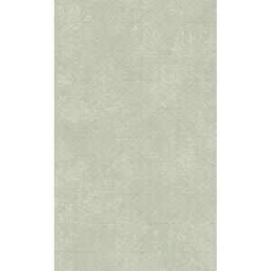 Green Soft Diamond Geometric Printed Non-Woven Non-Pasted Textured Wallpaper 57 sq. ft.