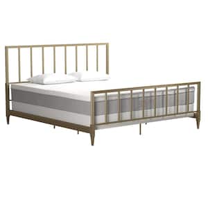 Blair Brass Gold King Size Metal Bed