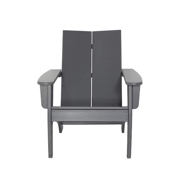 Kamas Charcoal Stainless Steel Frame Modern Outdoor Adirondack Chair