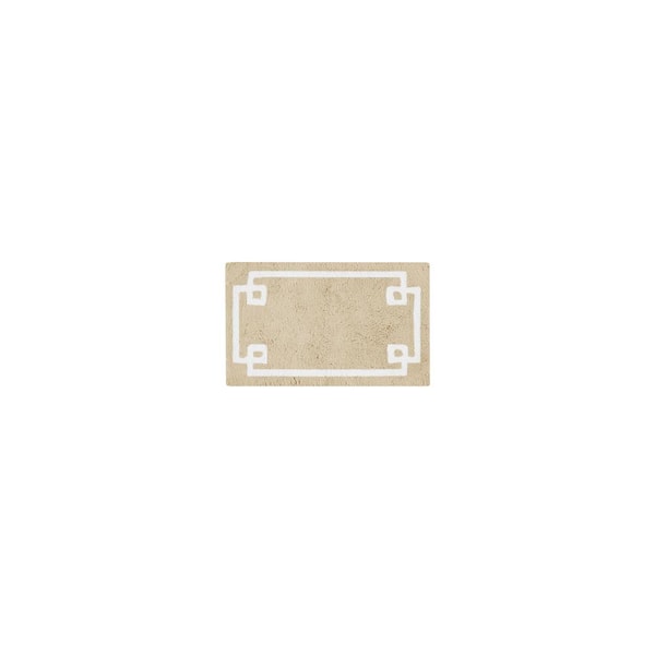 Madison Park Ethan 20 in. x 30 in. Taupe Tufted Cotton Rectangle Bath Rug