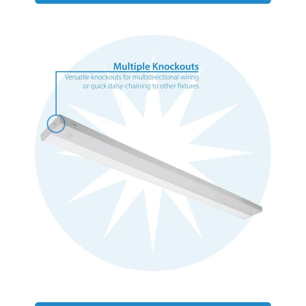 42-Inch White Adjustable LED Under Cabinet Light Bar