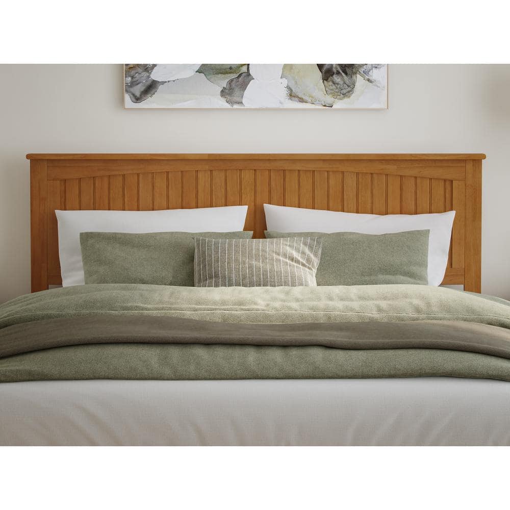 Nantucket Light Toffee King Wood Platform Bed with Storage Drawers