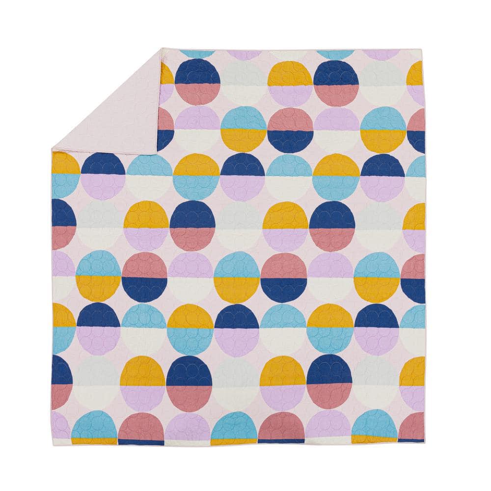 Full Pink Organic Cotton Reversible Quilt Set