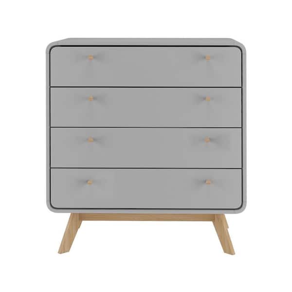 REN HOME - THE ART OF SCANDINAVIAN DESIGN Leva 4-Drawer Dresser - Grey/Grey