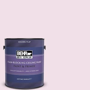 1 gal. #M120-1 Pink Proposal Ceiling Flat Interior Paint and Primer
