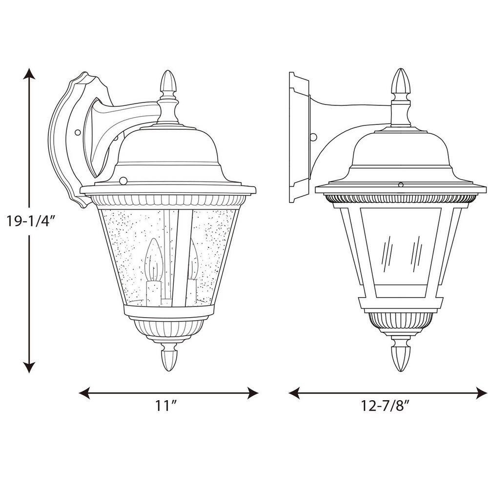 Westport 19.25" Black and Bronze Outdoor Wall Lantern
