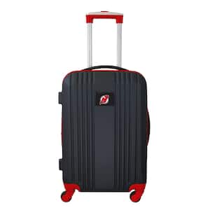NHL New Jersey Devils 21 in. Red Hardcase 2-Tone Luggage Carry-On Spinner Suitcase