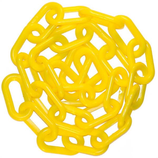 2 in. x 500 ft. Yellow Plastic Chain